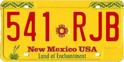 NM license plate 541RJB