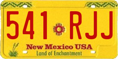 NM license plate 541RJJ
