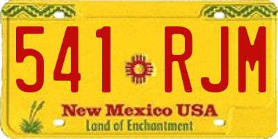 NM license plate 541RJM