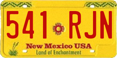 NM license plate 541RJN