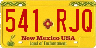 NM license plate 541RJQ