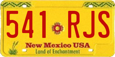 NM license plate 541RJS