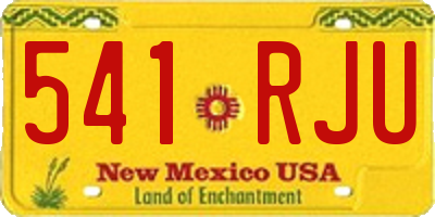 NM license plate 541RJU