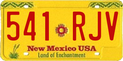NM license plate 541RJV
