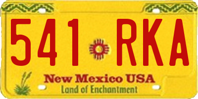 NM license plate 541RKA