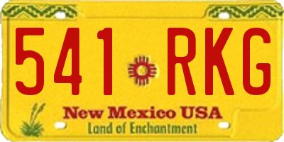 NM license plate 541RKG