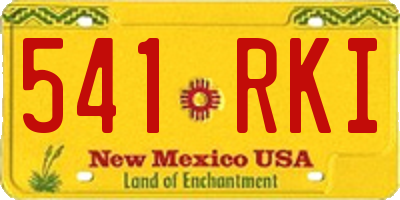 NM license plate 541RKI