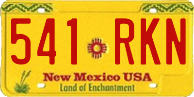 NM license plate 541RKN