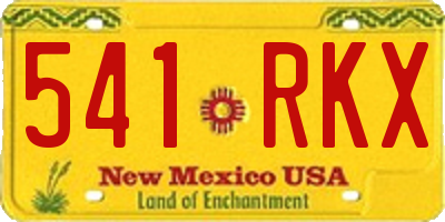 NM license plate 541RKX