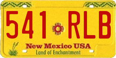 NM license plate 541RLB
