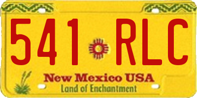 NM license plate 541RLC