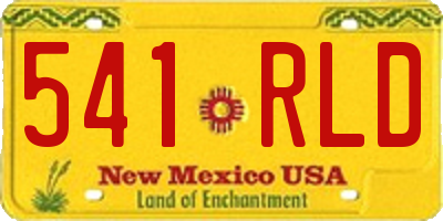 NM license plate 541RLD