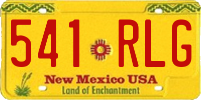 NM license plate 541RLG