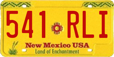 NM license plate 541RLI