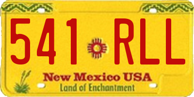 NM license plate 541RLL