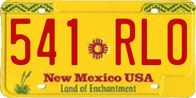 NM license plate 541RLO