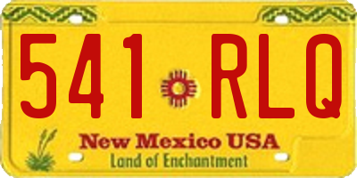 NM license plate 541RLQ