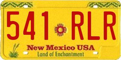 NM license plate 541RLR