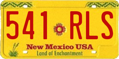 NM license plate 541RLS