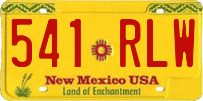 NM license plate 541RLW