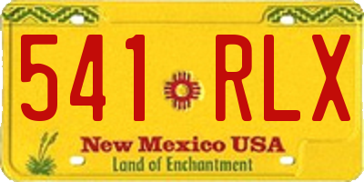 NM license plate 541RLX