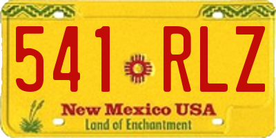 NM license plate 541RLZ