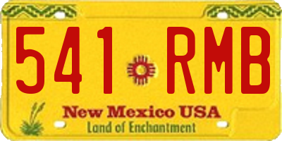 NM license plate 541RMB