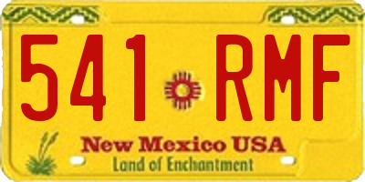 NM license plate 541RMF