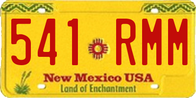 NM license plate 541RMM