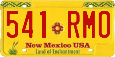 NM license plate 541RMO