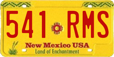 NM license plate 541RMS