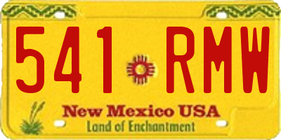 NM license plate 541RMW