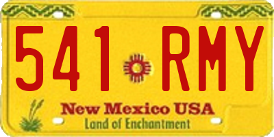 NM license plate 541RMY