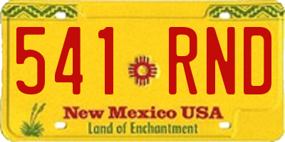 NM license plate 541RND