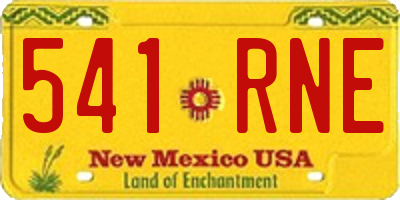 NM license plate 541RNE