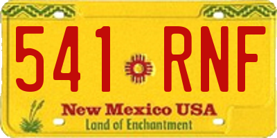 NM license plate 541RNF
