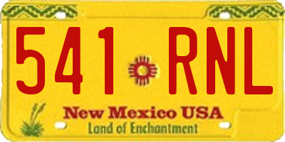 NM license plate 541RNL