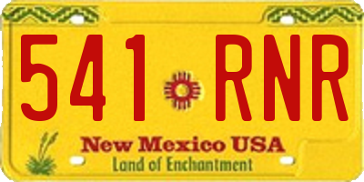 NM license plate 541RNR