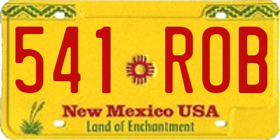 NM license plate 541ROB