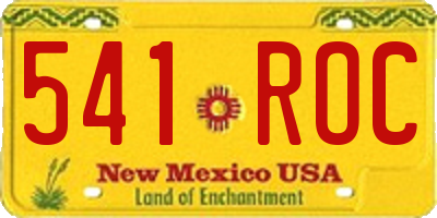 NM license plate 541ROC