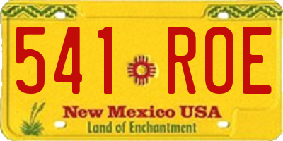 NM license plate 541ROE