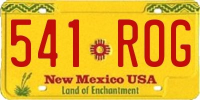 NM license plate 541ROG