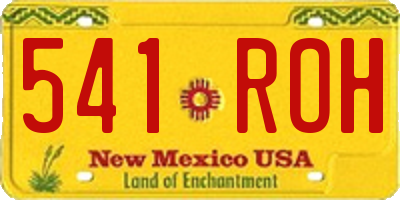 NM license plate 541ROH