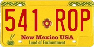 NM license plate 541ROP