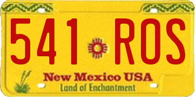 NM license plate 541ROS