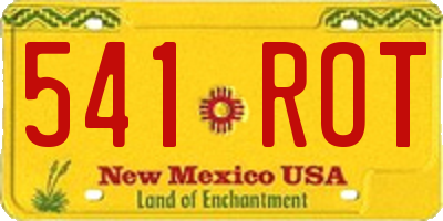 NM license plate 541ROT