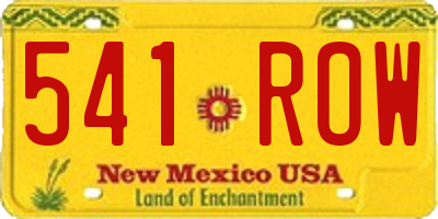 NM license plate 541ROW