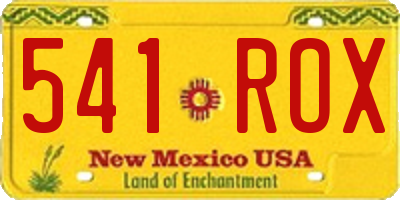 NM license plate 541ROX