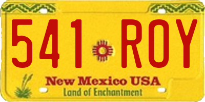 NM license plate 541ROY