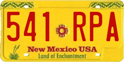 NM license plate 541RPA